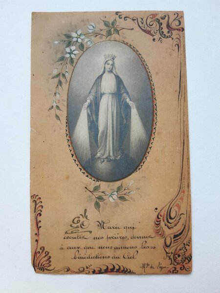 Santino holy card manifatto Maria Immacolata concezione 1943