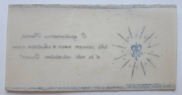 Santino con Monogramma mariano holy card manufatto 1940 c.a.