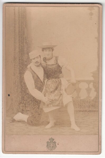 Foto photo cabinet card ballerini in costume by Montabone Torino …