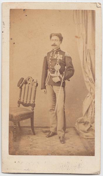 Foto photo cdv alto ufficiale Reggimento Lancieri 1860 by A. …