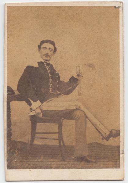 Foto photo cdv alto ufficiale Reggimento Lancieri 1860 by P. …