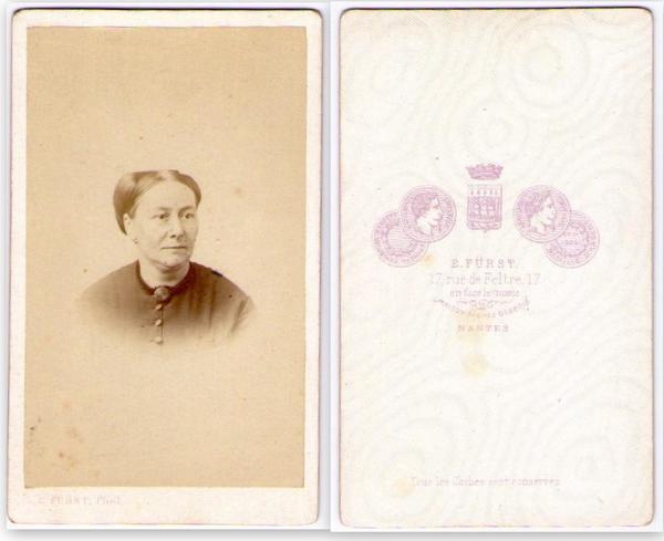 Foto photo Gentildonna in posa by E. Furst Nantes cdv …