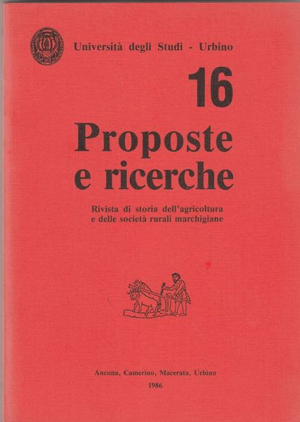 Storia locale Proposte e ricerche numero 16 1986