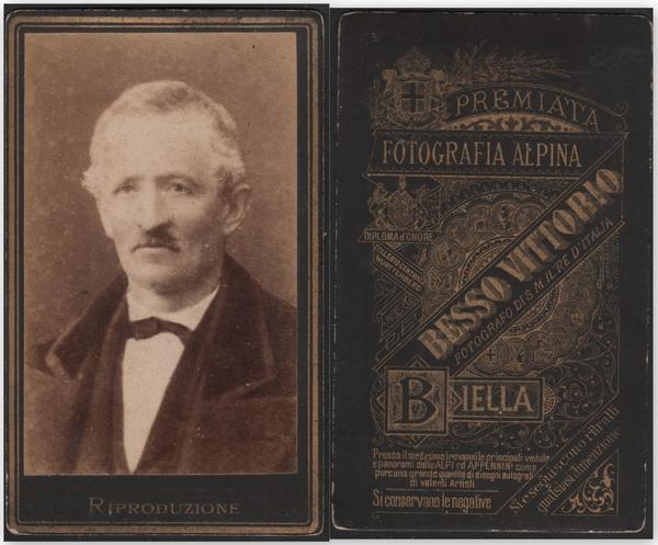 Foto photo gentiluomo con baffi by Besso Vittorio Biella cdv …