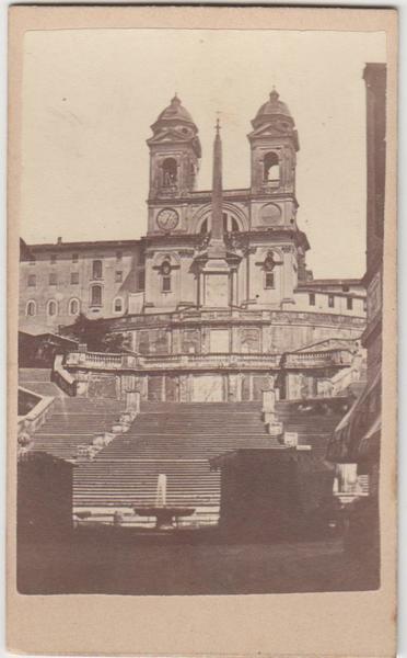 foto photo cdv Piazza di Spagna by Anonimo 1870 c.a.