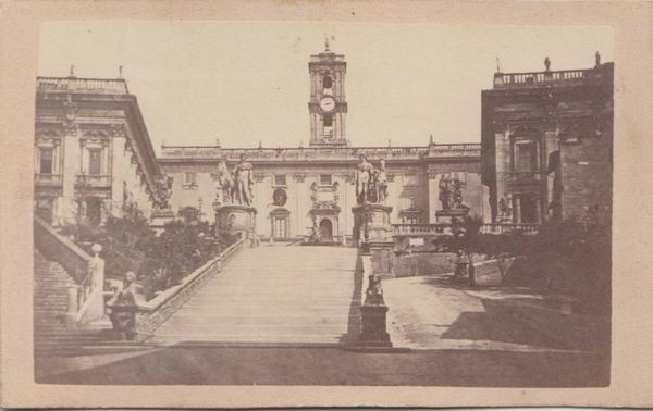 foto photo cdv Trinità dei monti Roma by anonimo 1880 …