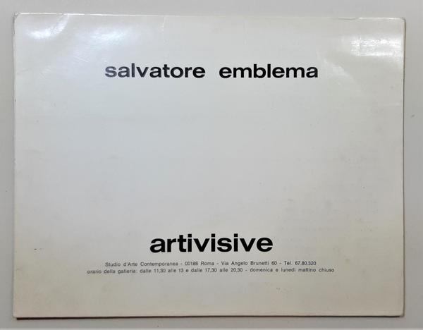 Salvatore Emblema Arti visive lunedÏ 4 dicembre 1972