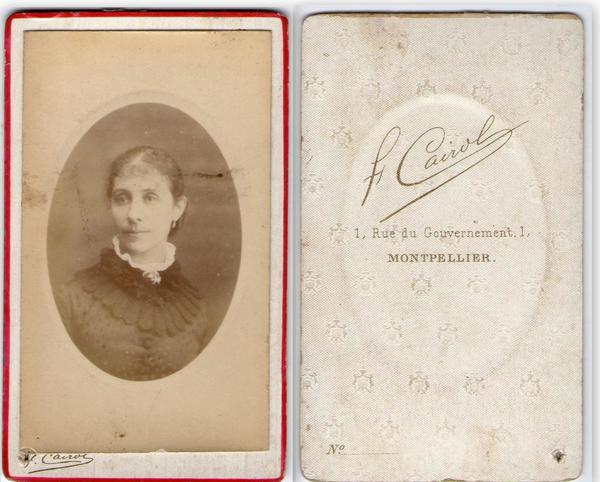 Foto photo gentildonna con cammeo by Cairol Montpellier cdv 1880 …