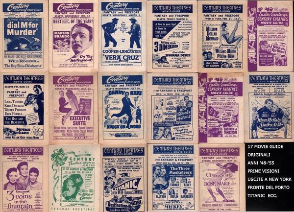 Locandine-Movie Posters-Century Theatres Movie Guide-17 Locandine Dal '48 Al '55