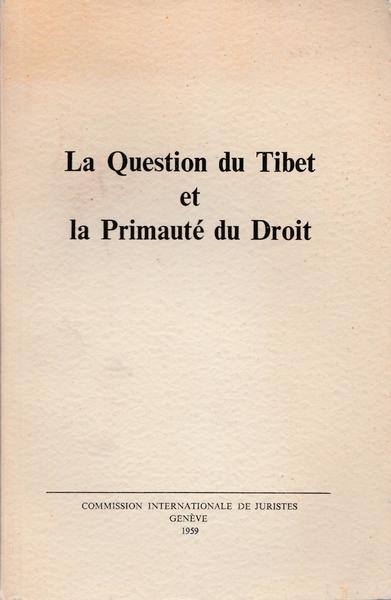 Aa.Vv. La Question Du Tibet Et La PrimauteÈ Du Droit …