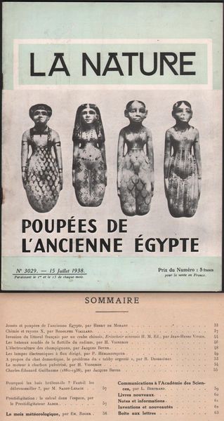 Invenzioni-La Nature-Luglio-Poupees De L'ancienne Egipte-1938-N.3029--L632