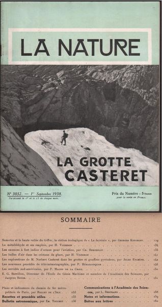 Invenzioni-La Nature-Settembre-La Grotte Casteret-1938-N.3032--L635