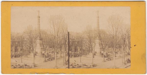 Foto photo stereoscopica stereoview Place du Chatelet Paris by Gaillard …