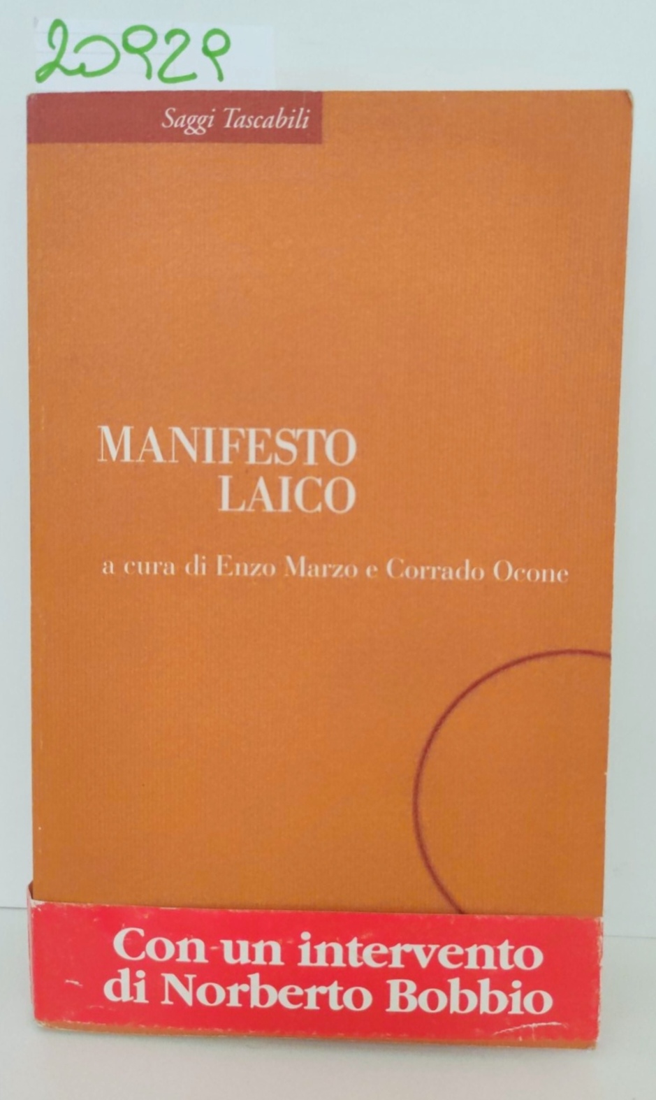Aa.Vv. Manifesto laico tascabili Laterza 1989 intervento di Norberto Bobbio