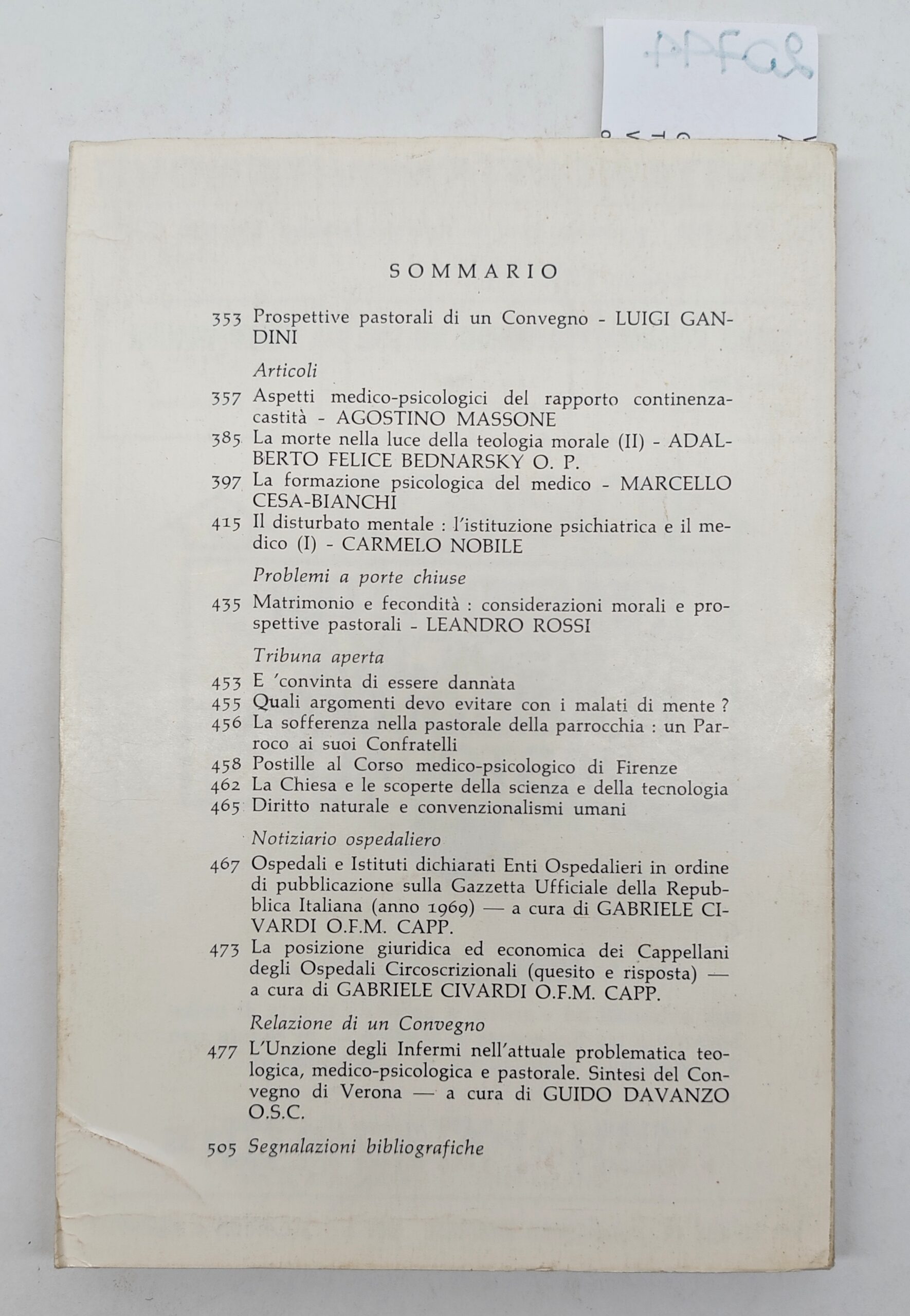 Anime e corpi rivista di collaborazione tra sacerdote e medico …