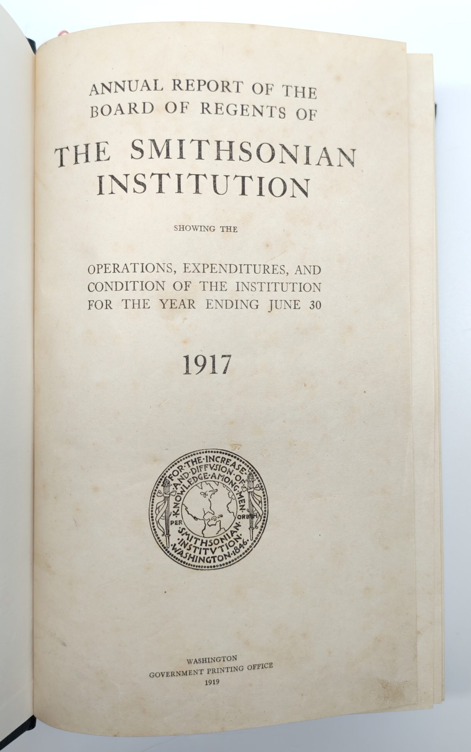 Annual report of the board of regents of the Smithsonian …