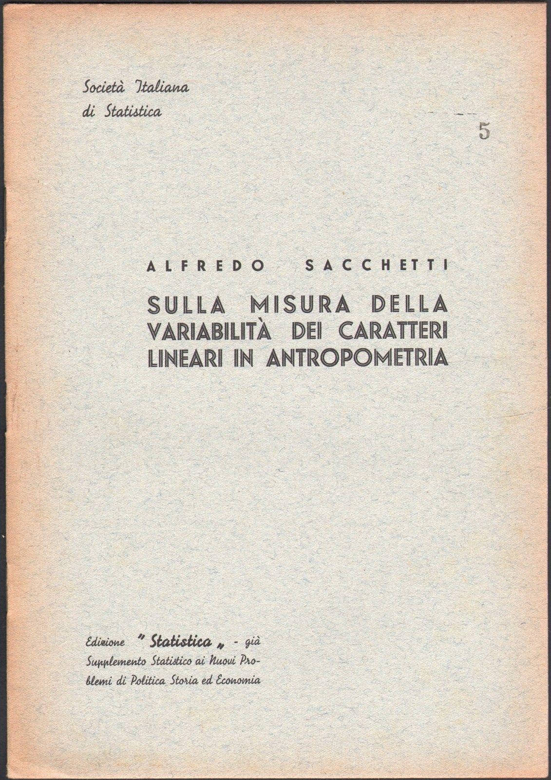 Antropologia-Antropometria-Sulla Misura Della Variabilit‡ Dei Caratteri Lineari