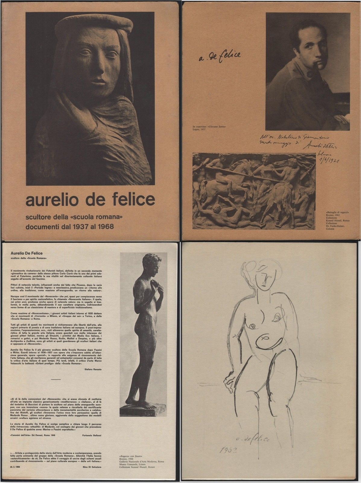 Arte-Aurelio De Felice Scultore Della "Scuola Romana" Documenti Dal 1937 …