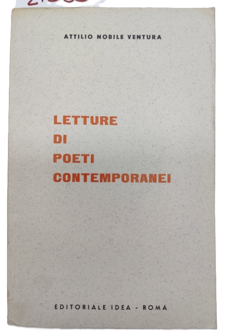 Attilio Nobile Ventura Letture di poeti contemporanei editoriale Idea Roma …
