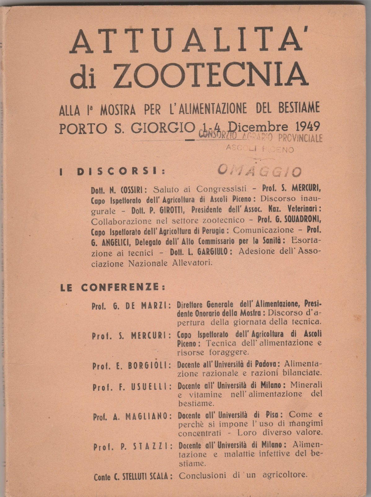 Attualit‡ di zootecnica 1∞ mostra per l'alimentazione del bestiame P. …