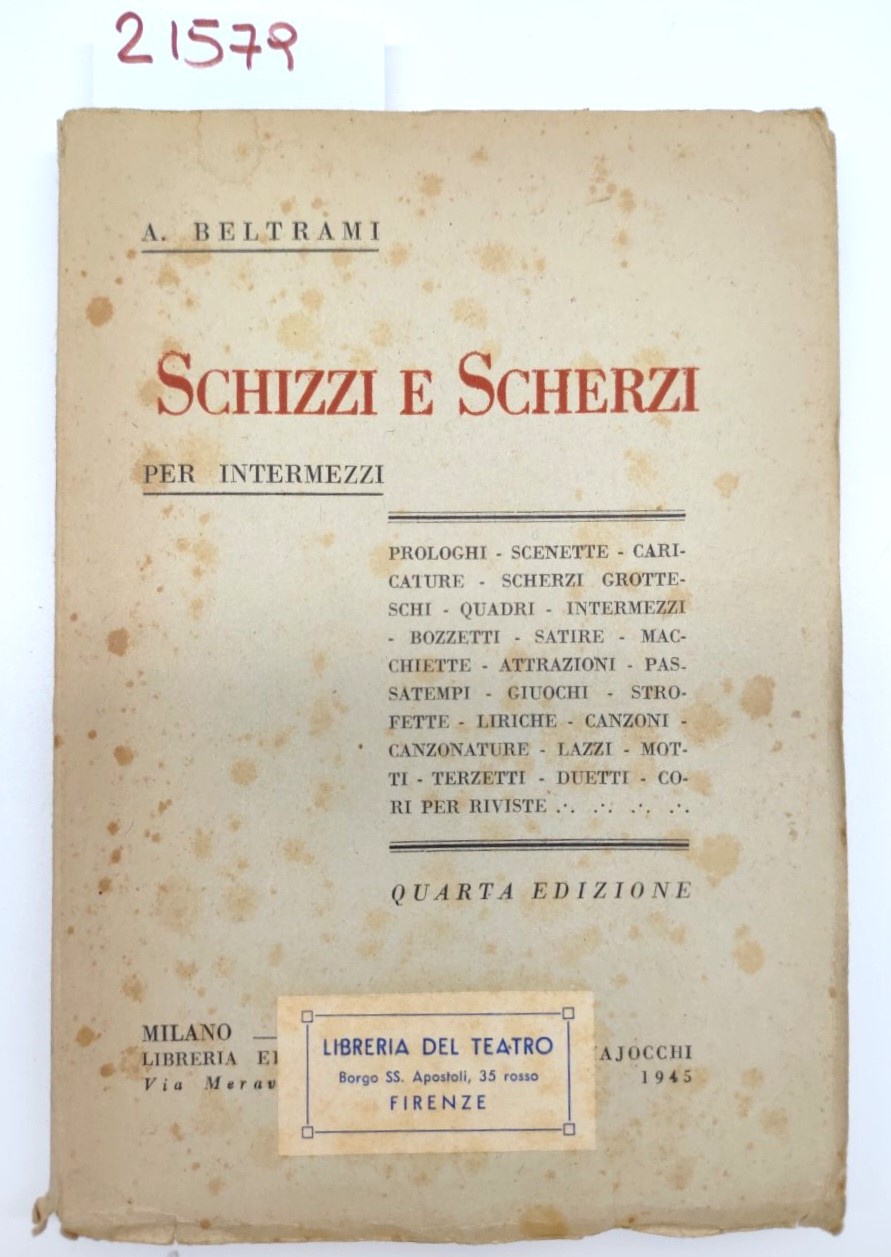 Beltrami Schizzi e scherzi per intermezzi 4° edizione Libreria del …