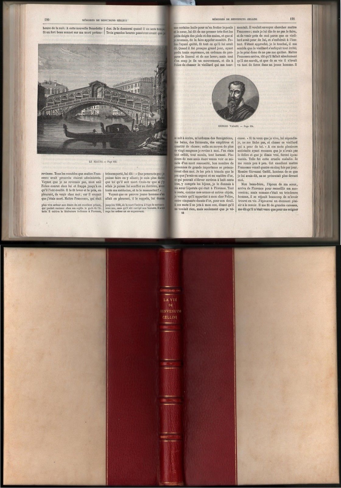 BENVENUTO CELLINI-LA VIE DE BENVENUTO CELLINI-1880 c.a.-p.343-LEGATURA DI PREGIO