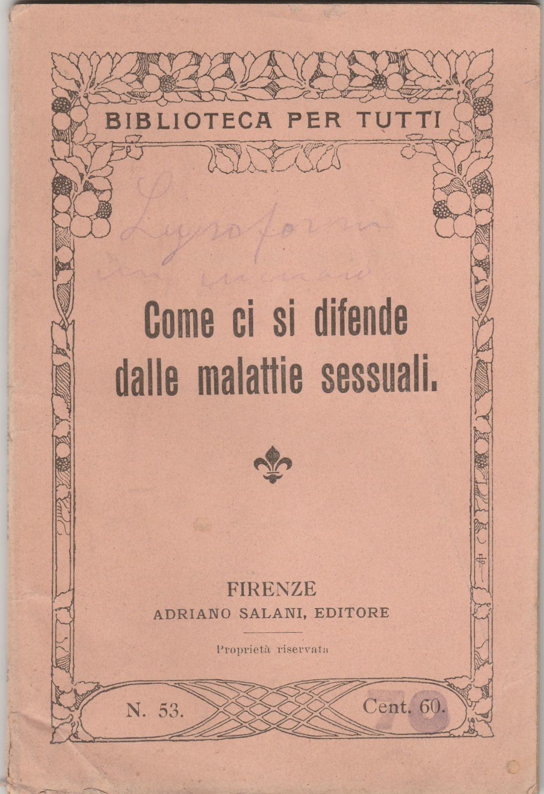 Biblioteca per tutti Come ci si difende dalle malattie sessuali …