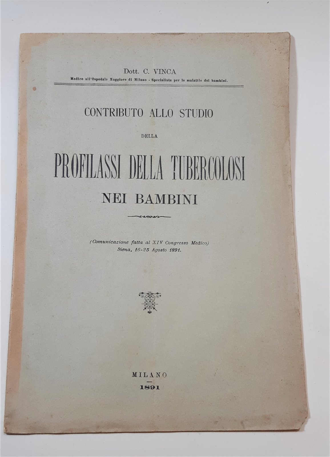 C. Vinca Contributo allo studio della profilassi della tubercolosi nei …