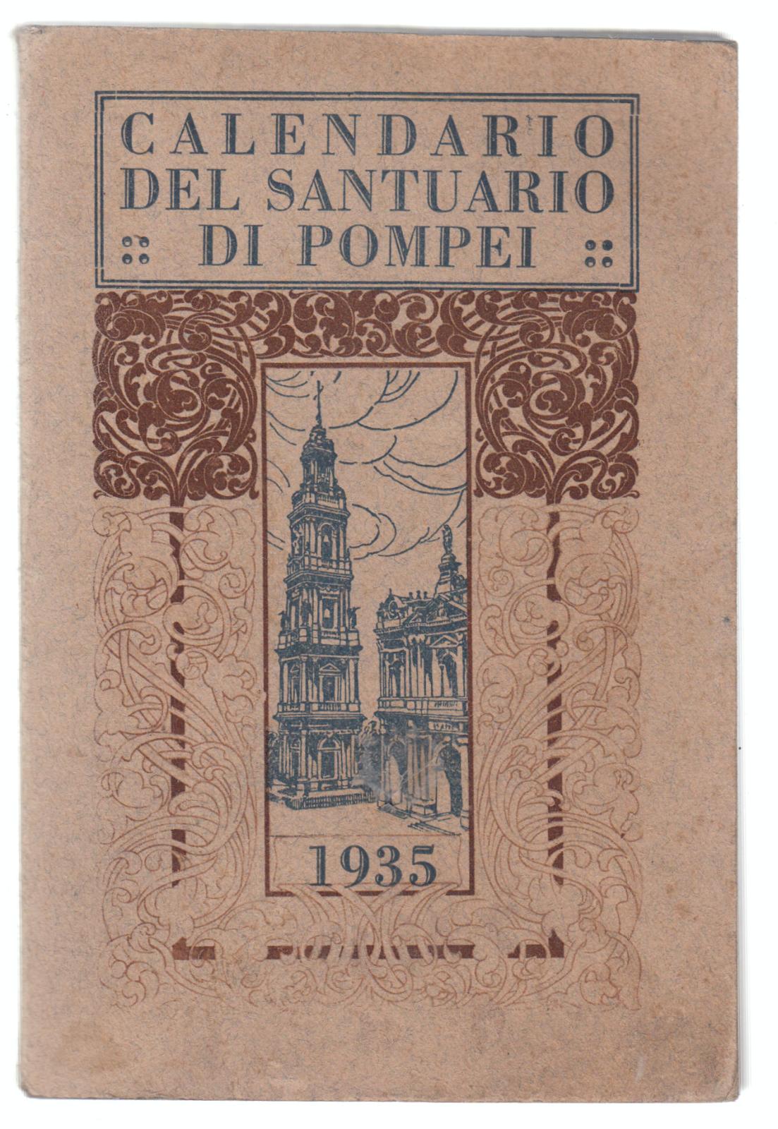 Calendario Del Santuario Di Pompei 1935-L2827
