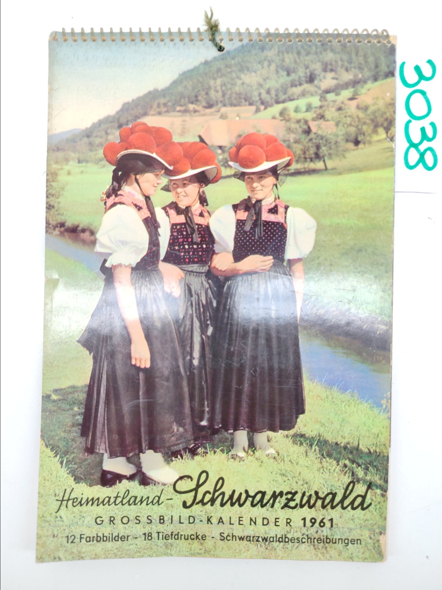 Calendario Foresta Nera 1961 Heimatland-Schwarzwald Grossbild-Kalendar