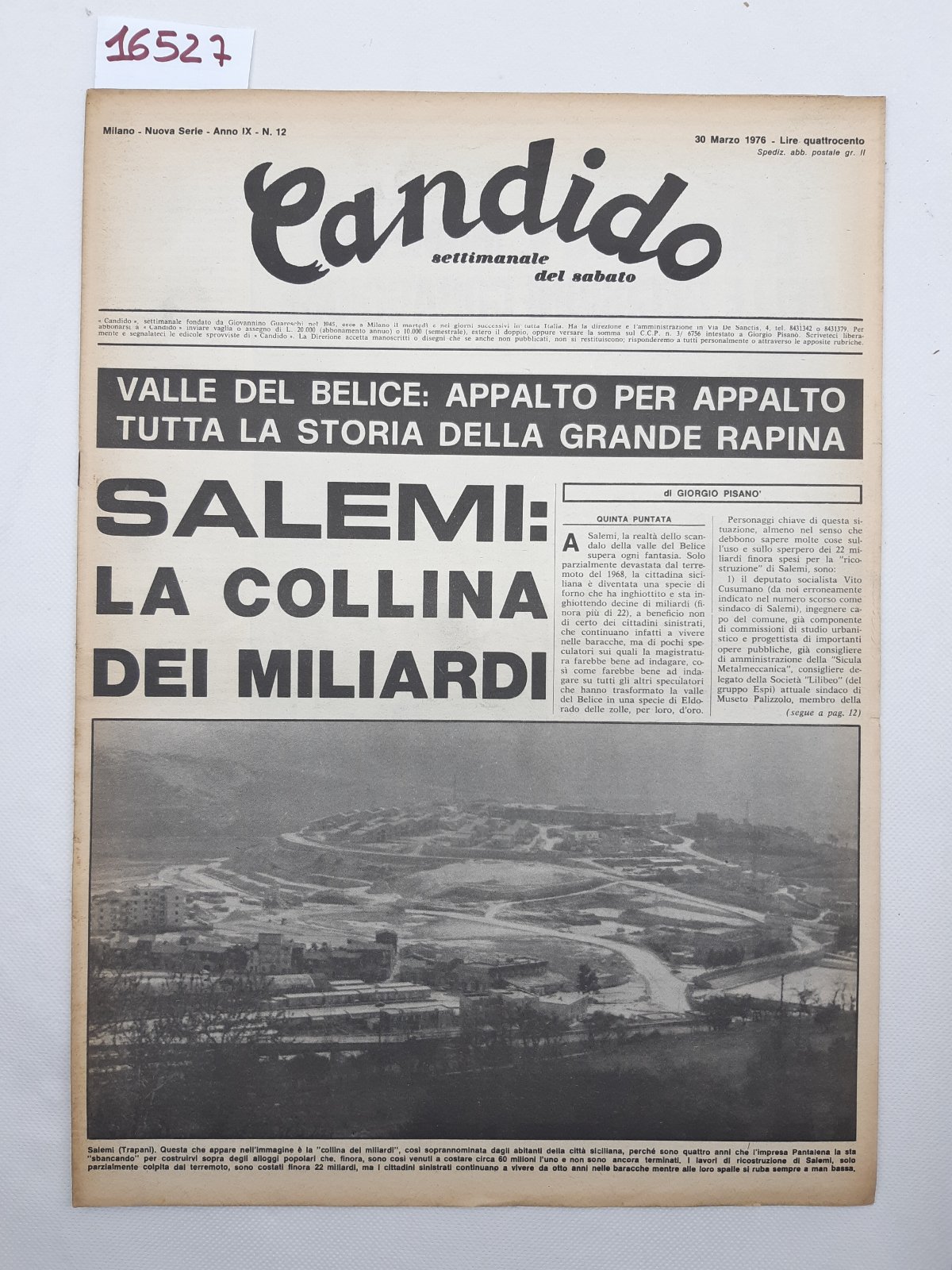 Candido settimanale del sabato numero 12 30 marzo 1976