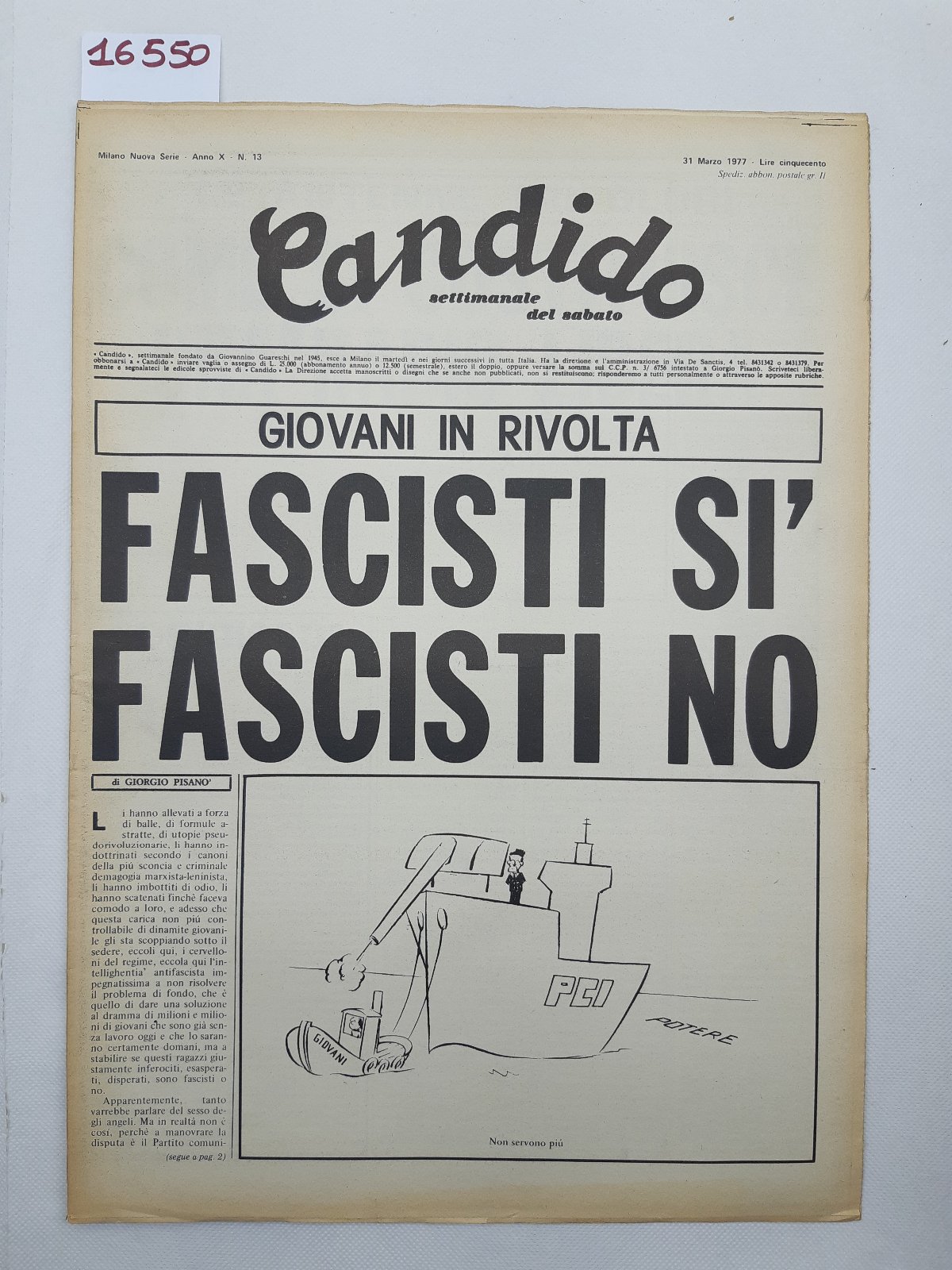 Candido settimanale del sabato numero 13 31 marzo 1977