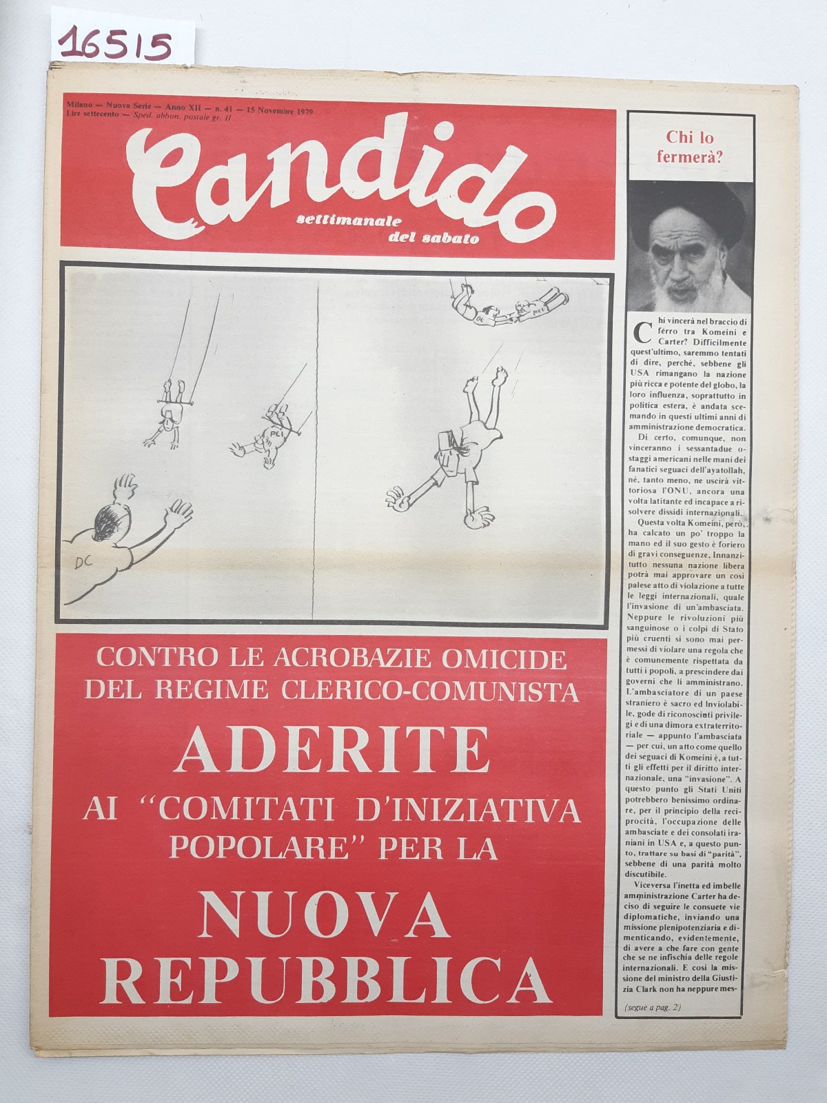 Candido settimanale del sabato numero 41 15 novembre 1979
