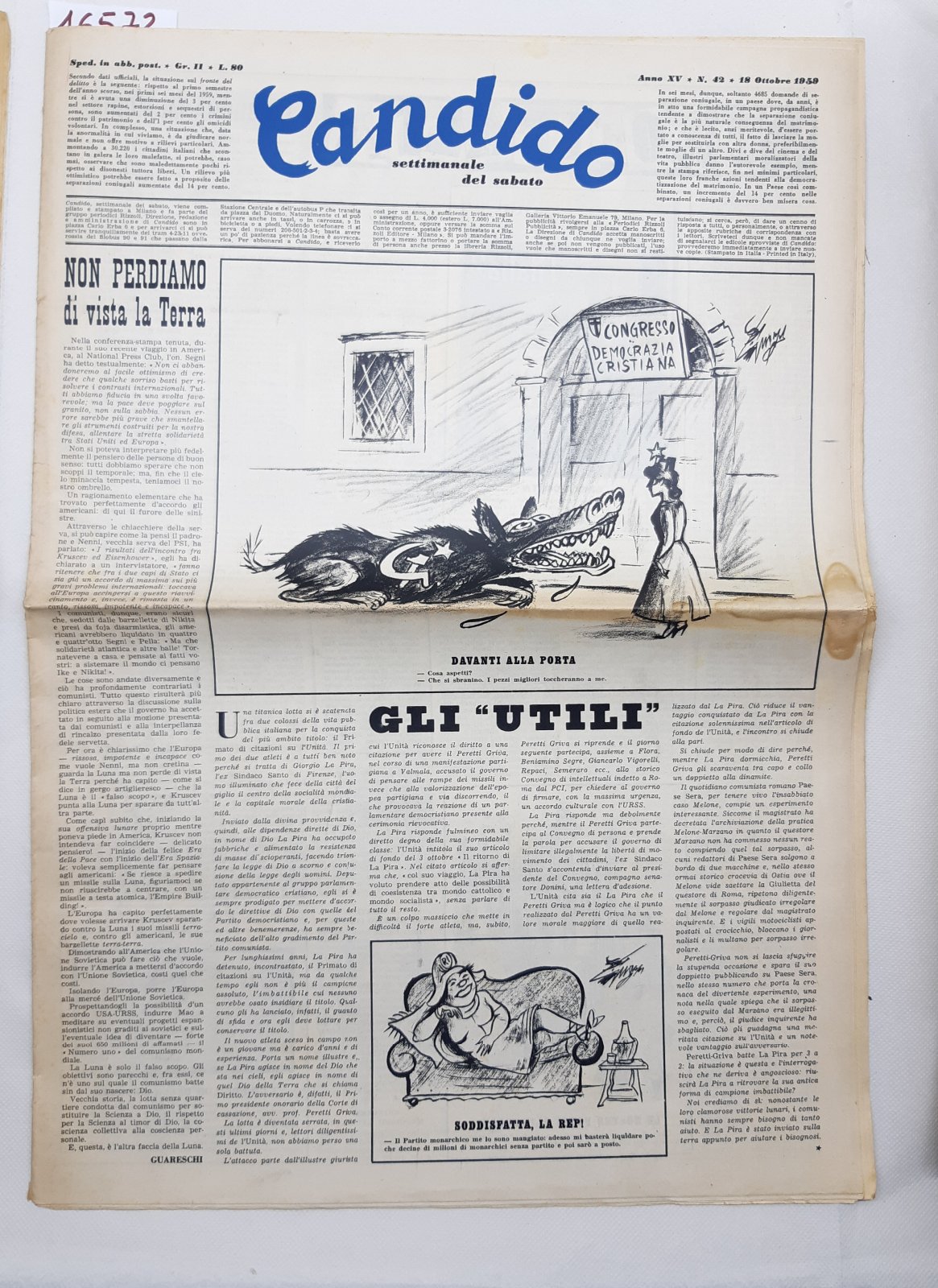 Candido settimanale del sabato numero 42 18 ottobre 1959