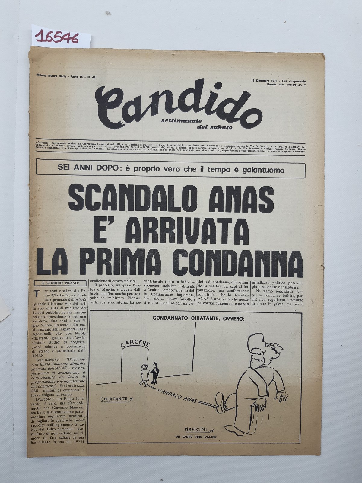 Candido settimanale del sabato numero 43 16 dicembre 1976