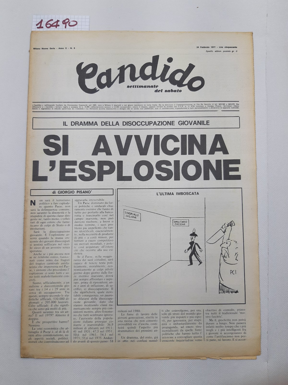 Candido settimanale del sabato numero 8 24 febbraio 1977