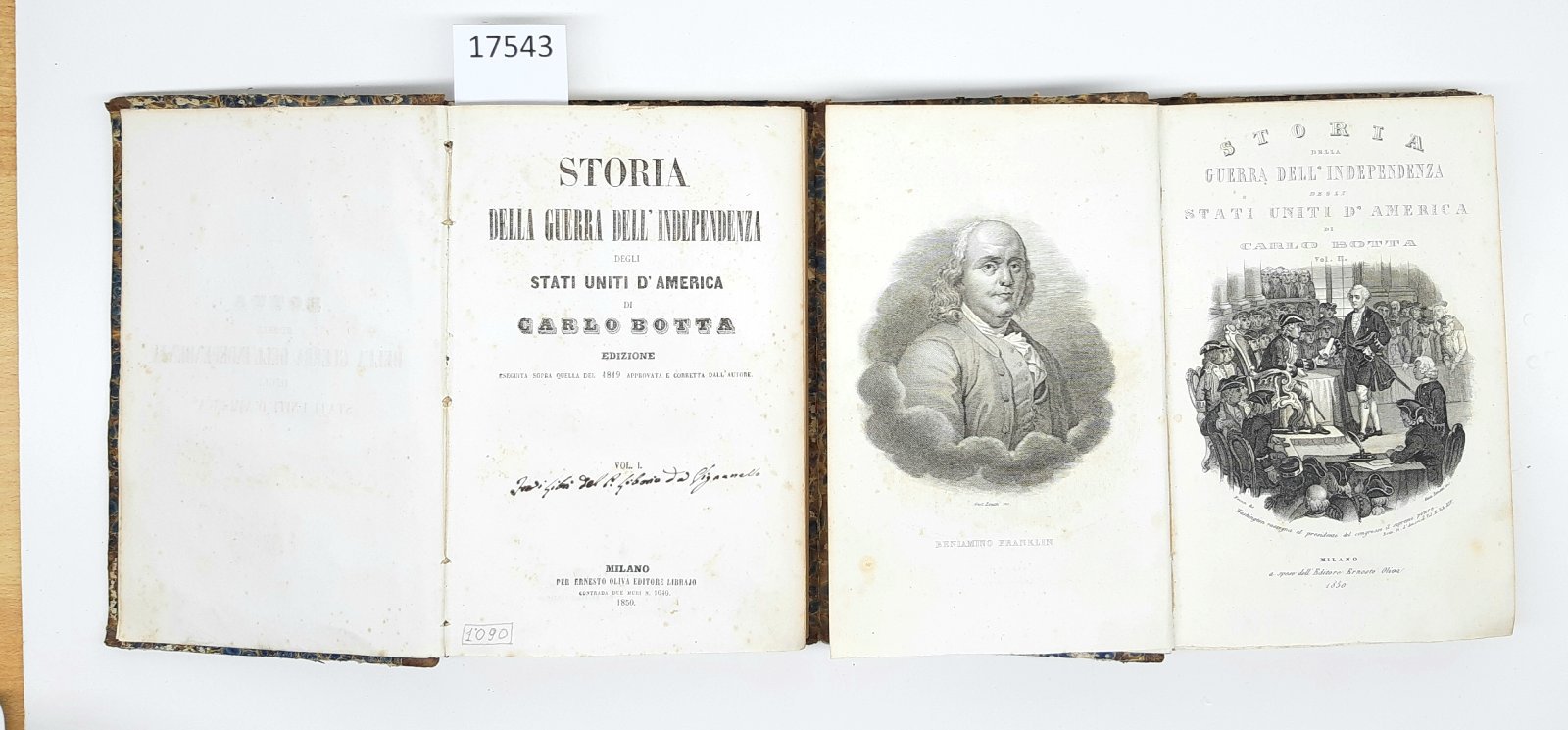Carlo Botta Storia della guerra dell'Indipendenza degli Stati Uniti d'America …