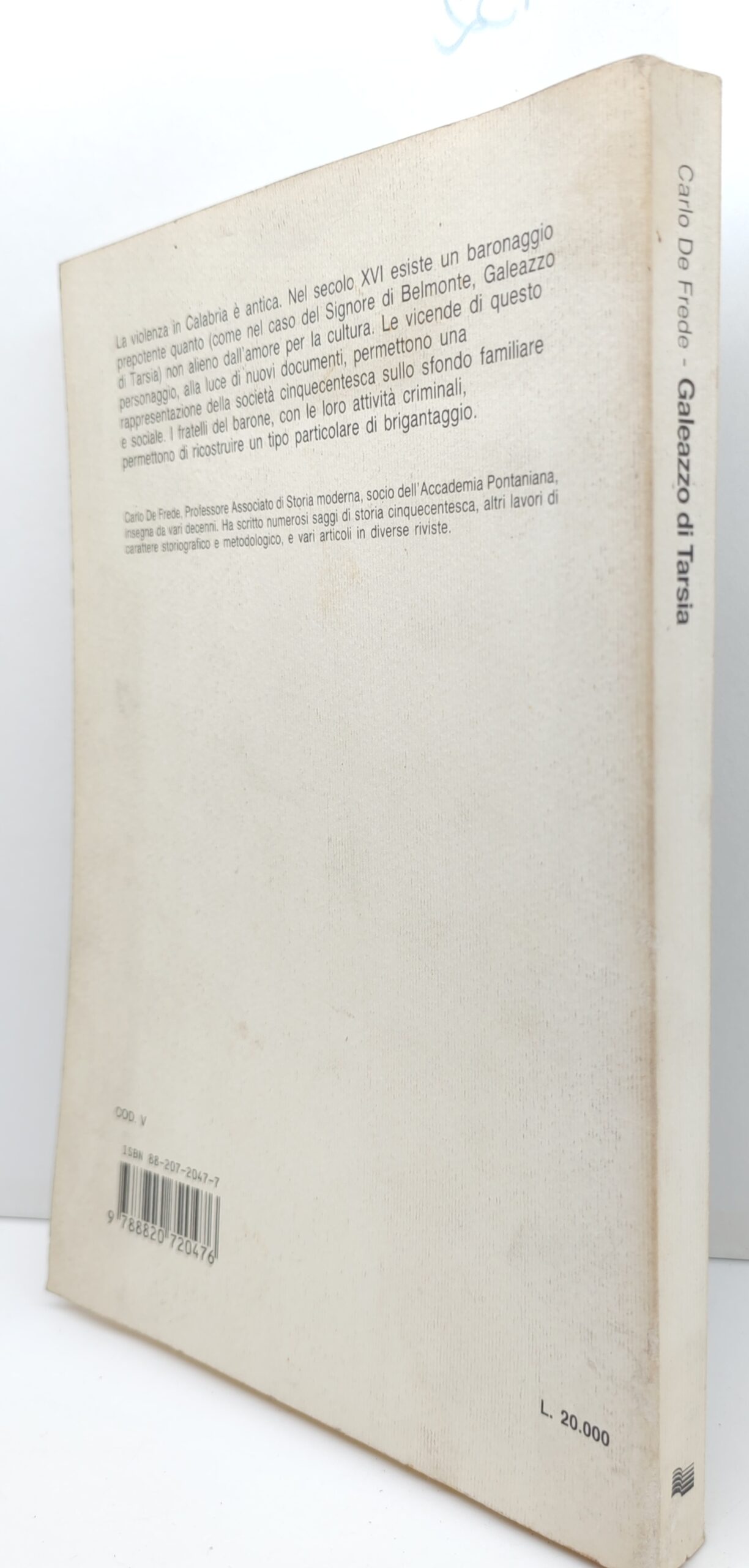 Carlo de Fede Galeazzo di Tarsia Liguori 1991 1° edizione