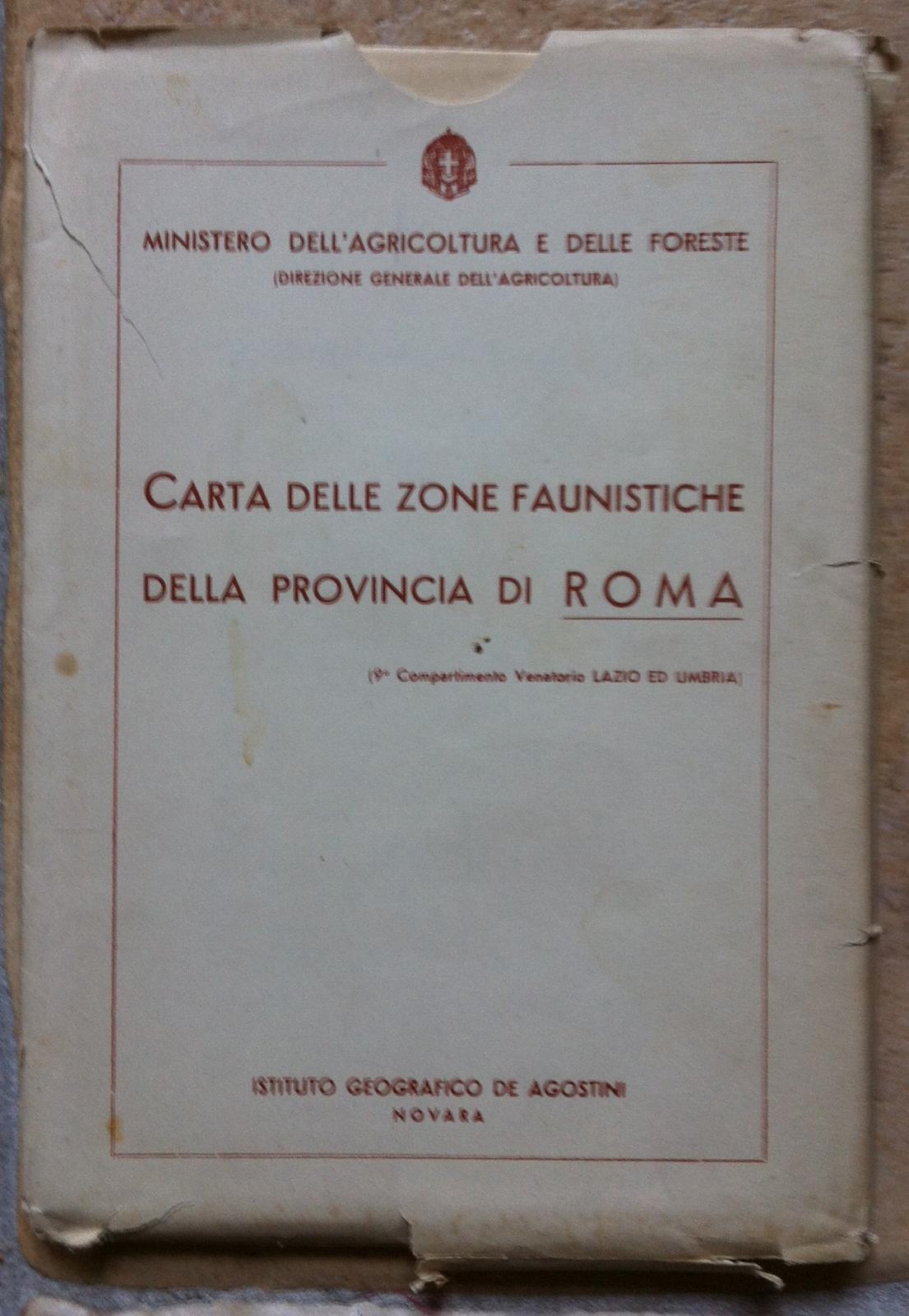 CARTA DELLE ZONE FAUNISTICHE DELLA PROVINCIA DI ROMA