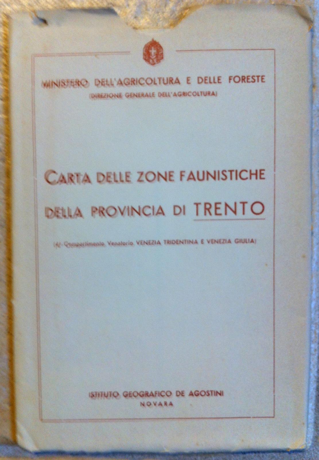 CARTA DELLE ZONE FAUNISTICHE DELLA PROVINCIA DI TRENTO