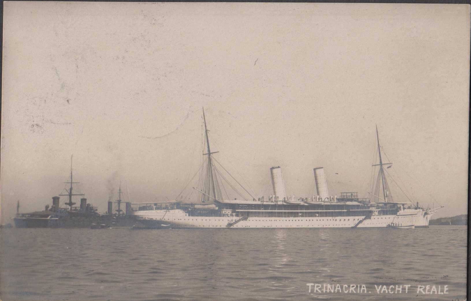 Cartolina Trinacria Yacht Reale Viaggiata 1907