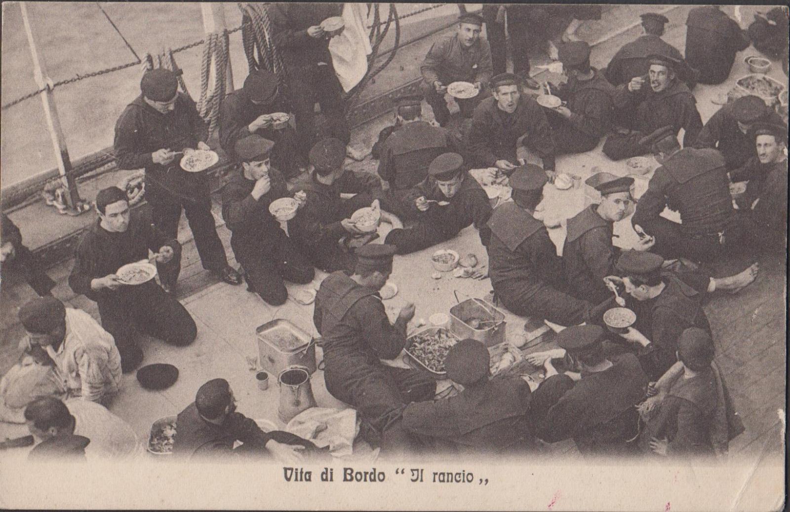 Cartolina Vita di Bordo "il rancio" nvg