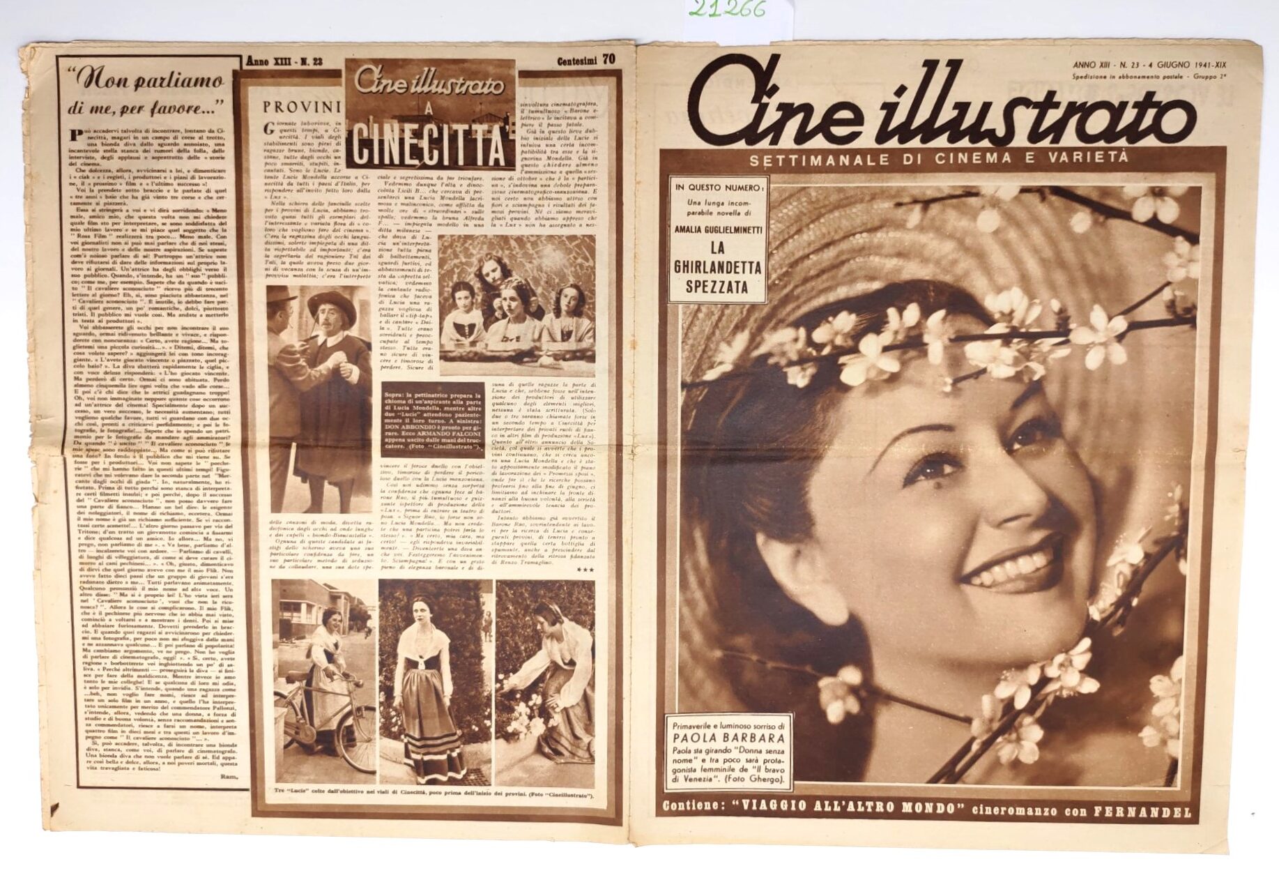 Cine illustrato settimanale di cinema e varietà numero 23 4 …