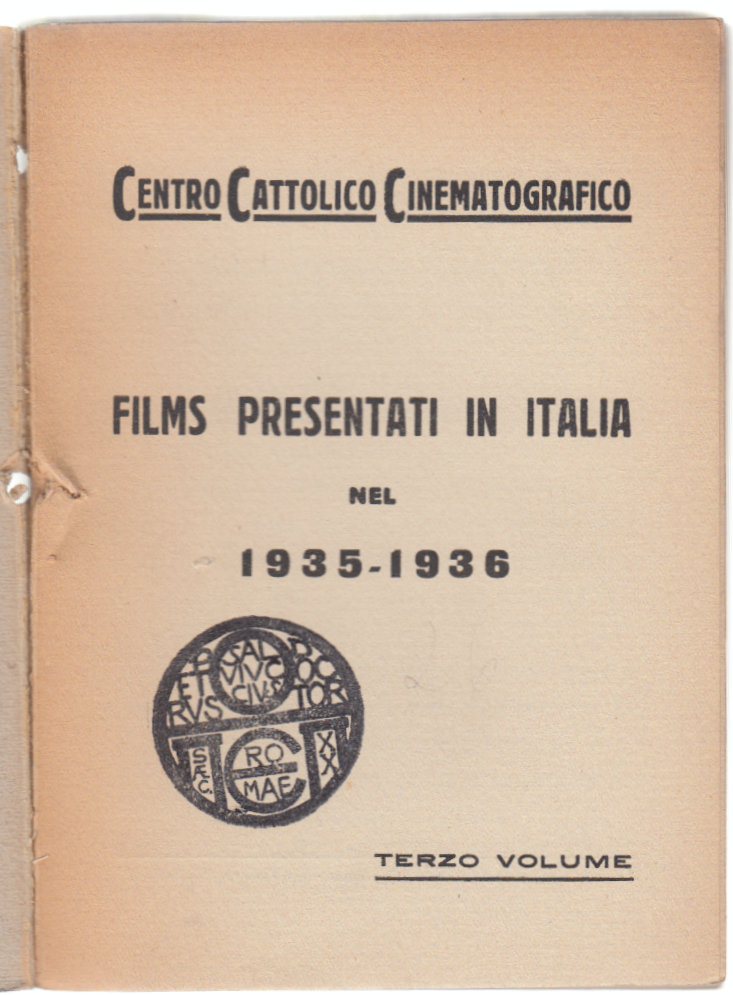 Cinema-Segnalazioni Cinematografiche 1935-1936 Volume III -L3341
