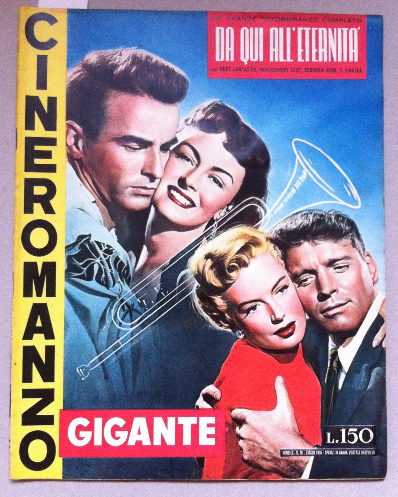 Cineromanzo DA QUI ALL'ETERNITA' BURT LANCASTER, MONTGOMERY CLIFT, F. SINATRA