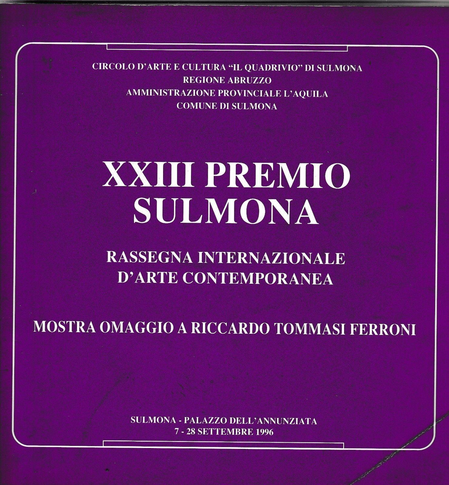 Circolo D'arte E Cultura XXIII Premio Sulmona 1996 B2769