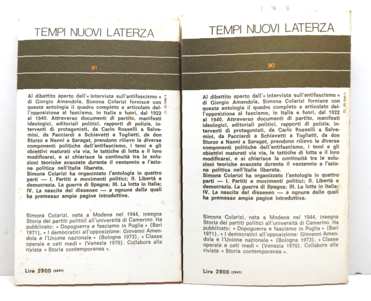 Colarizi L'Italia antifascista del 1900 dal 1922 al 1940 2 …