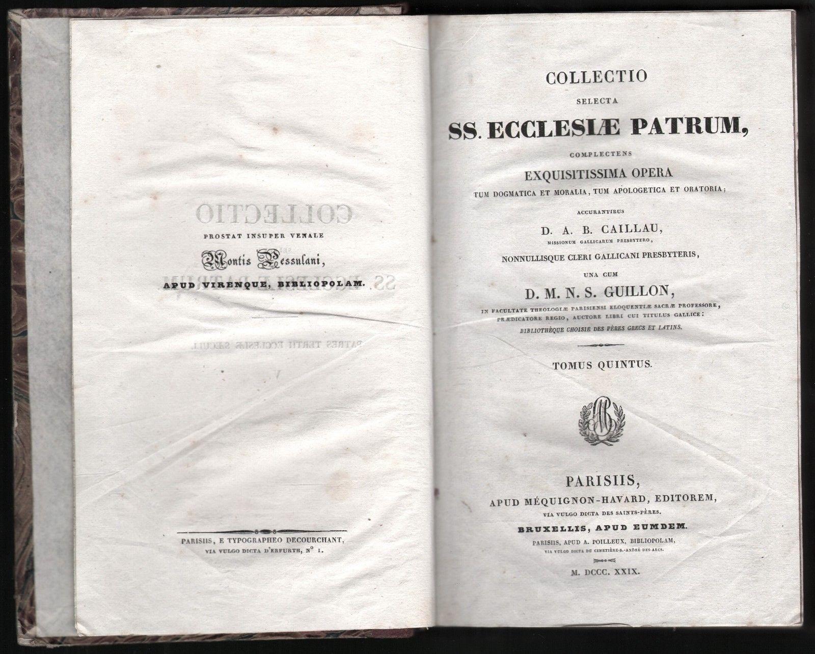 Collectio selecta SS Ecclesiae Patrum complectens exquisitissima-Tomo V e Tomo …