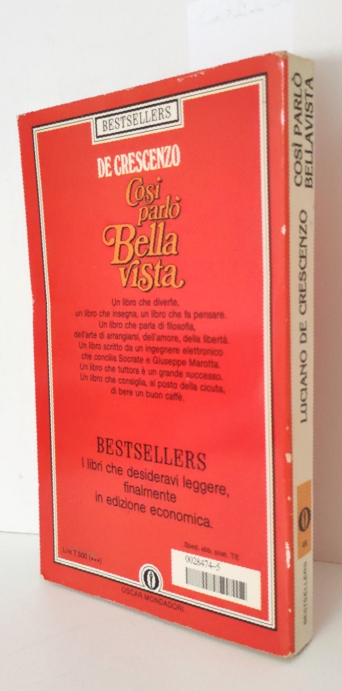 De Crescenzo Così parlò bellavista Oscar Mondadori 1° ristampa 1987