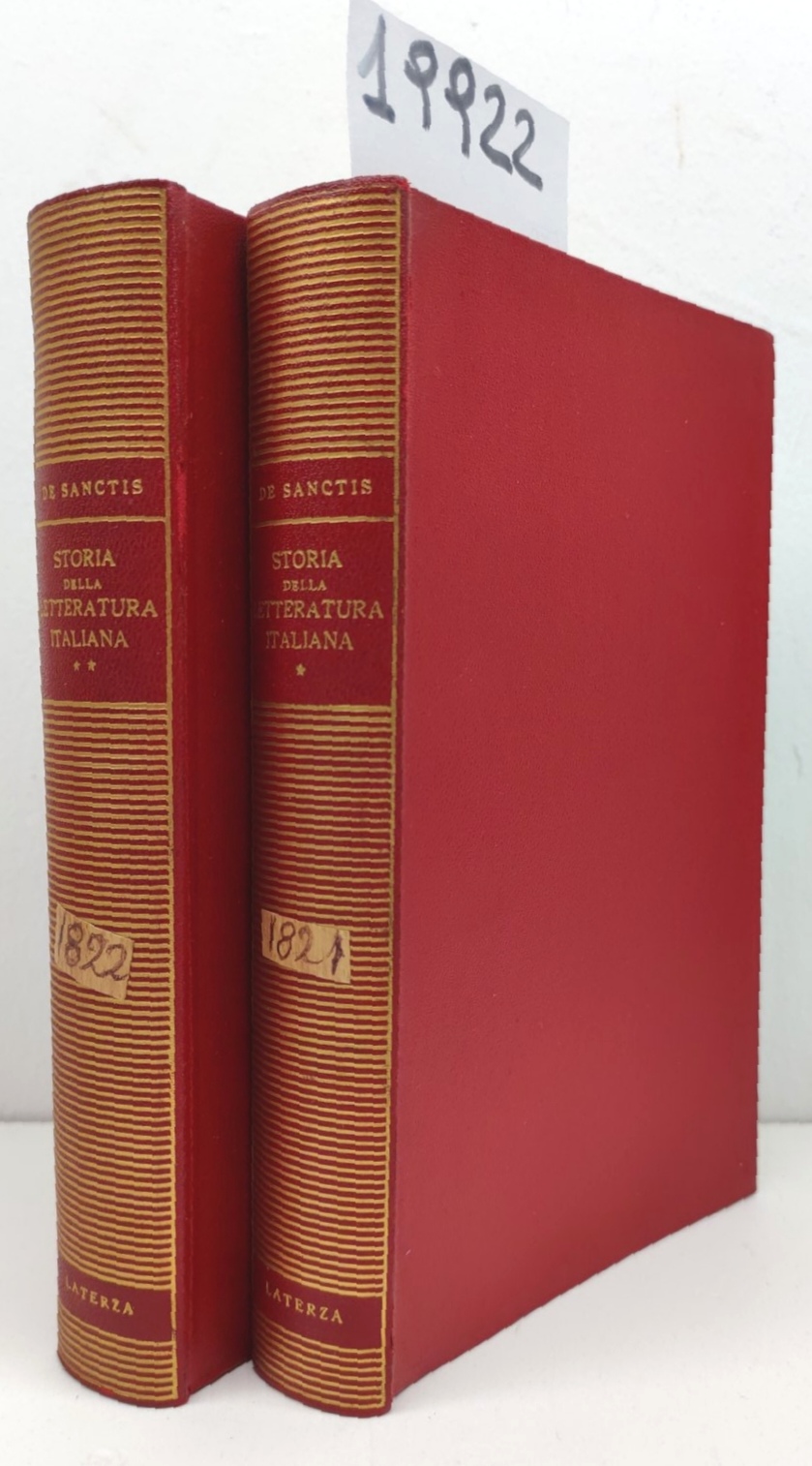 De Santis Storia della letteratura italiana cura di Benedetto Croce …